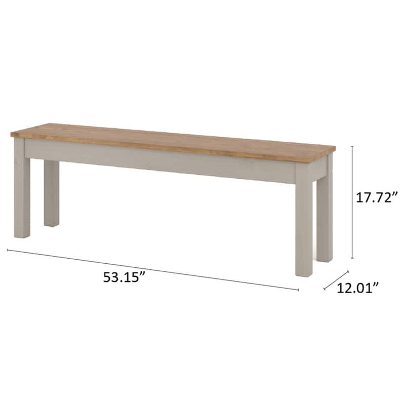Wood Bench White Distressed | Furniture Dash