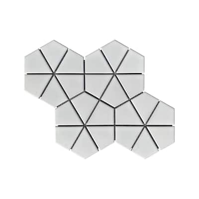 Porcelain Mosaic Tiles - White Diamond Mosaic Tiles