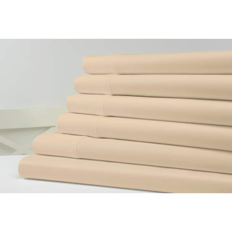 Kathy Ireland 1200 Thread Count 6 Piece Cotton Rich Sheet Set - California King - Linen
