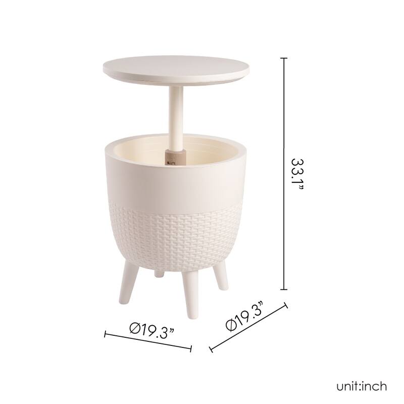 Lagoon Cancun Resin All Weather 2-In-1 Side Table and Cooler