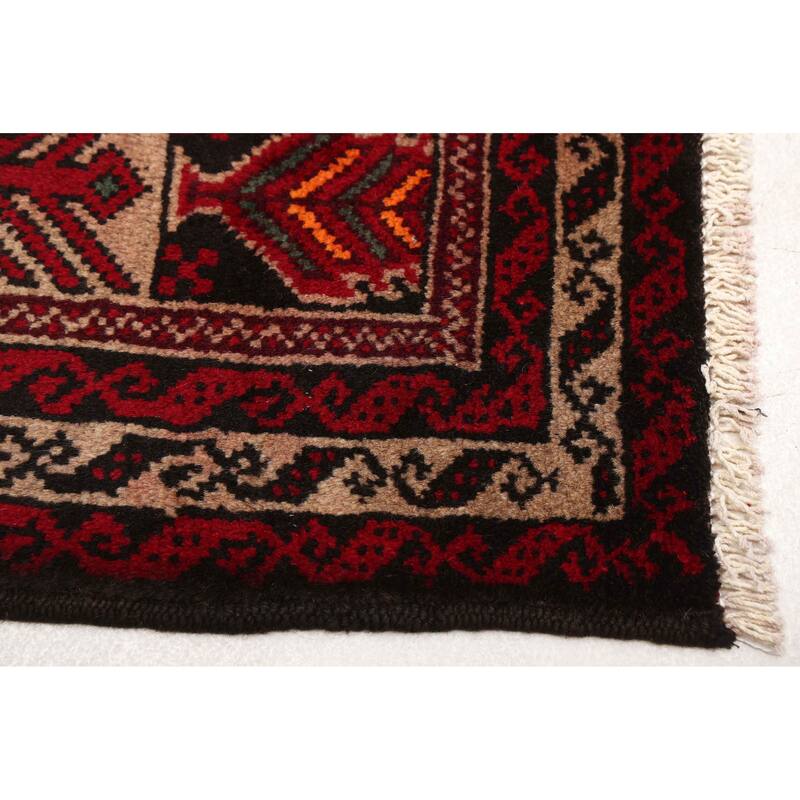 ECARPETGALLERY Hand-knotted Baluch Tan Wool Rug - 3'5 x 5'11