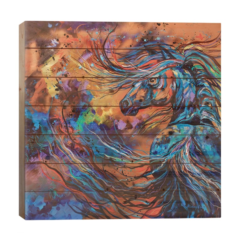 Furry's Hindsight Print On Wood by Lindsey Dahl - Multi-Color - 26x26x1.5