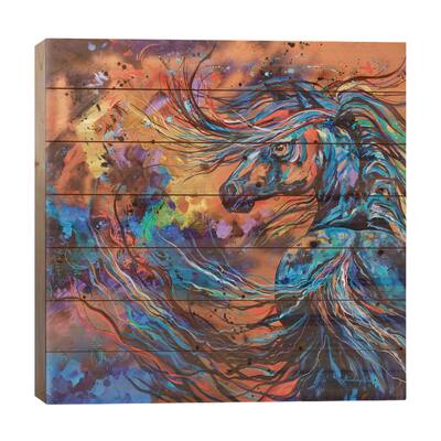 Furry's Hindsight Print On Wood by Lindsey Dahl - Multi-Color
