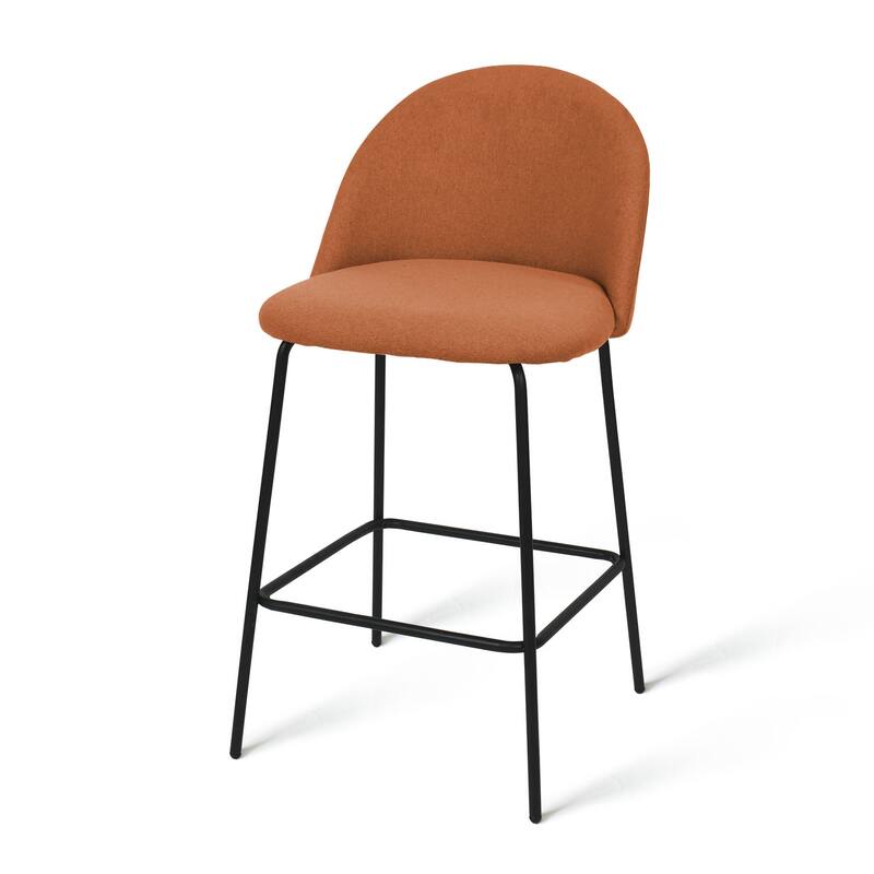 Nano Upholstered 25 inch Metal Frame Counter Stool (Set of 2) - 36"x19"x18"