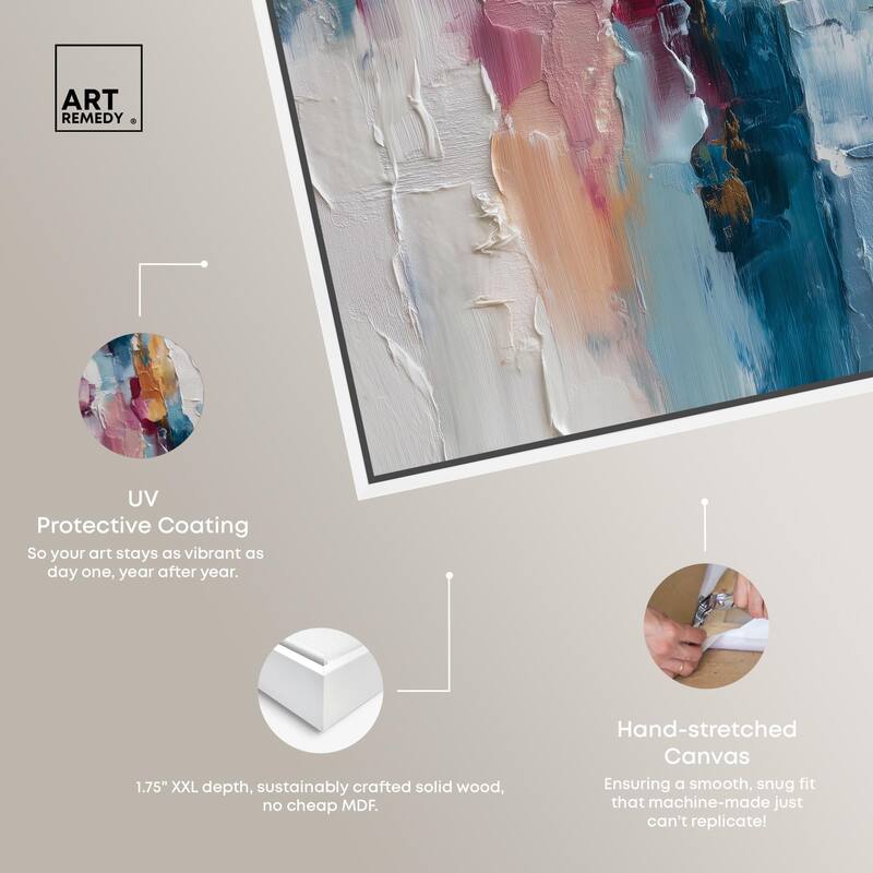 Petal Pink and Ocean Blue II Canvas by Art Remedy
