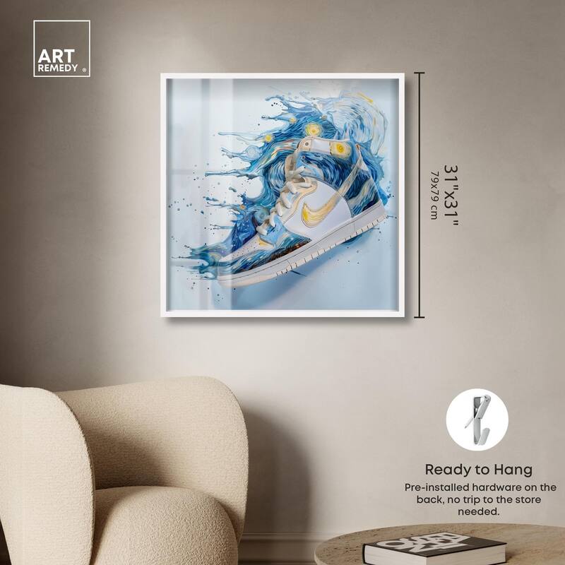 Starry Night Sneaker Splash Shadowbox by Art Remedy