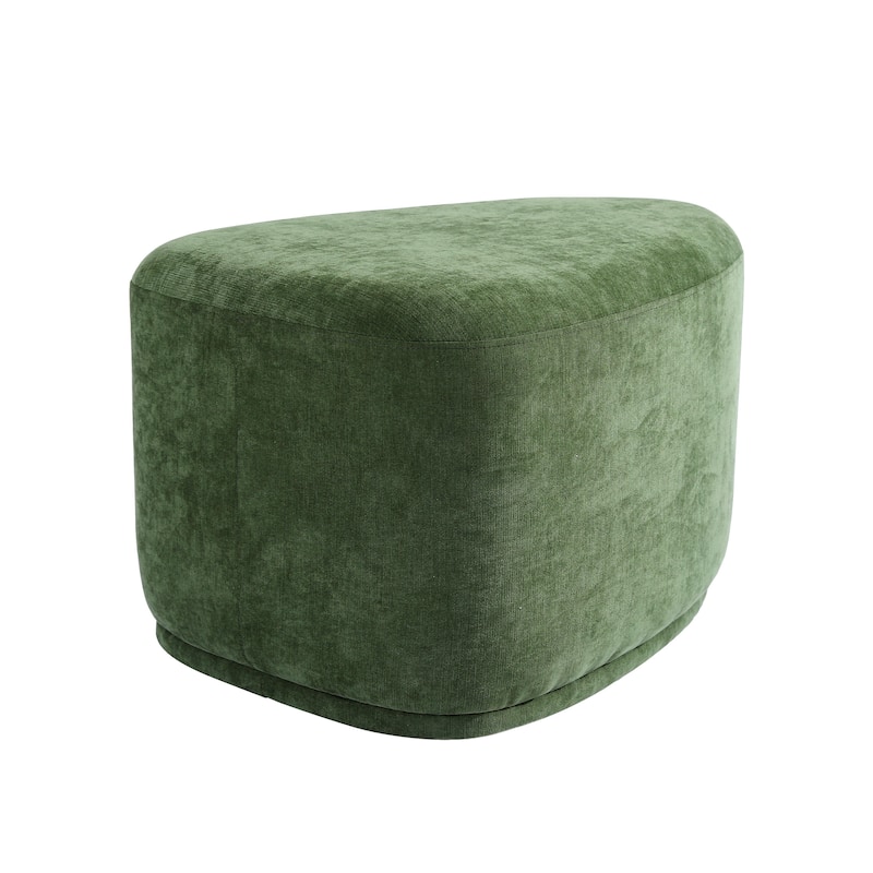 Bonnie 26"/43" W Chenille Small/ Oversized Triangular Cheese Ottoman
