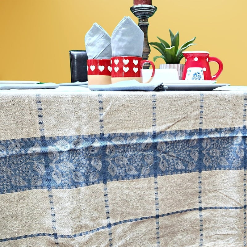 Luxurious Floral Jacquard Cotton Tablecloth Collection