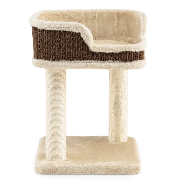 Multi Level Cat Climbing Tree with Scratching Posts and Large Plush Perch