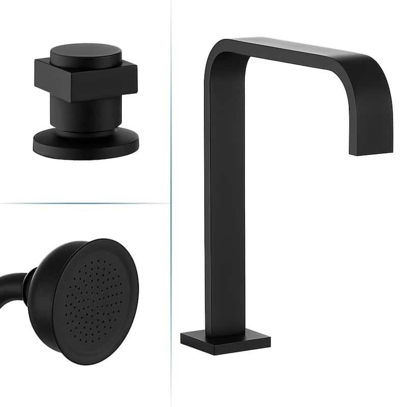 Altair Vikran Triple Handle Deck-Mount Roman Tub Faucet Trim with Handshower