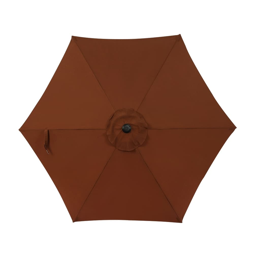 Island Umbrella Bistro 7.5-ft Hexagon Market Umbrella with Polyester Canopy