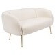 preview thumbnail 8 of 21, SAFAVIEH Couture High Line Collection Alena Off-White Polyester Blend Loveseat