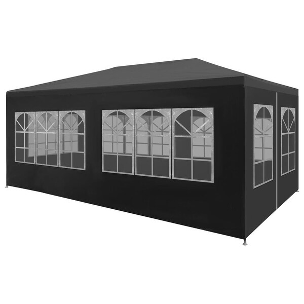 vidaXL Party Tent 9'10"x19'8" Anthracite Outdoor Canopies Pavilion Gazebo