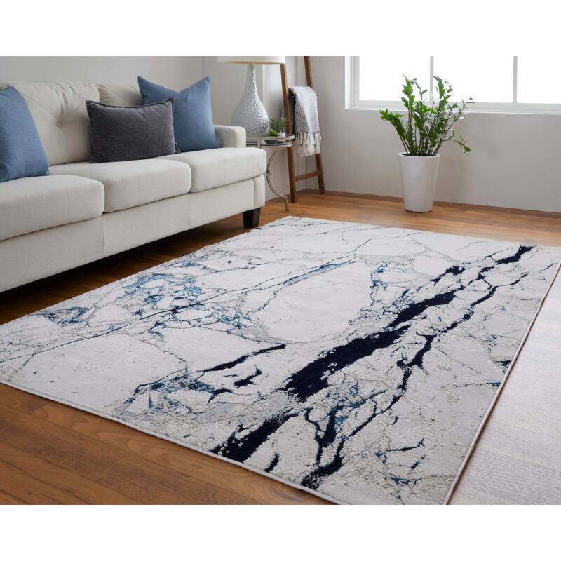 Grand Bazaar Armada Machine Made Abstract Modern Area Rug