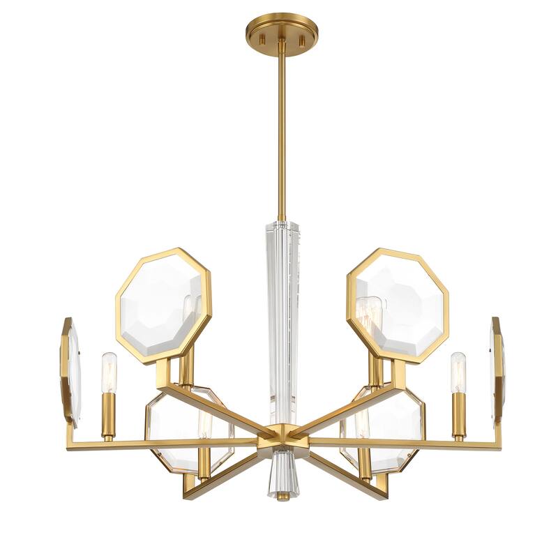 Savoy House 1-2216-6 Leighton 6 Light 28" Wide Crystal Chandelier
