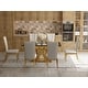 preview thumbnail 35 of 193, 65 inch Faux Marble Dining Table Set with Boucle Dining Chairs