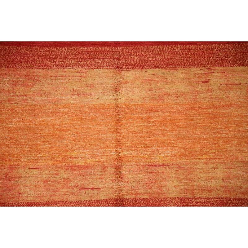 Striped Gabbeh Kashkoli Area Rug Hand-knotted Wool Carpet - 4'6" x 6'2"