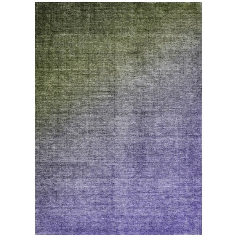 Falo Ombre Weather Resistant Classic Meets Modern Round Outdoor Rug