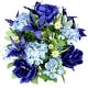 preview thumbnail 3 of 43, 24-stem Faux Tiger Lily and Peony Mixed Bouquet GPB4307-BLUE