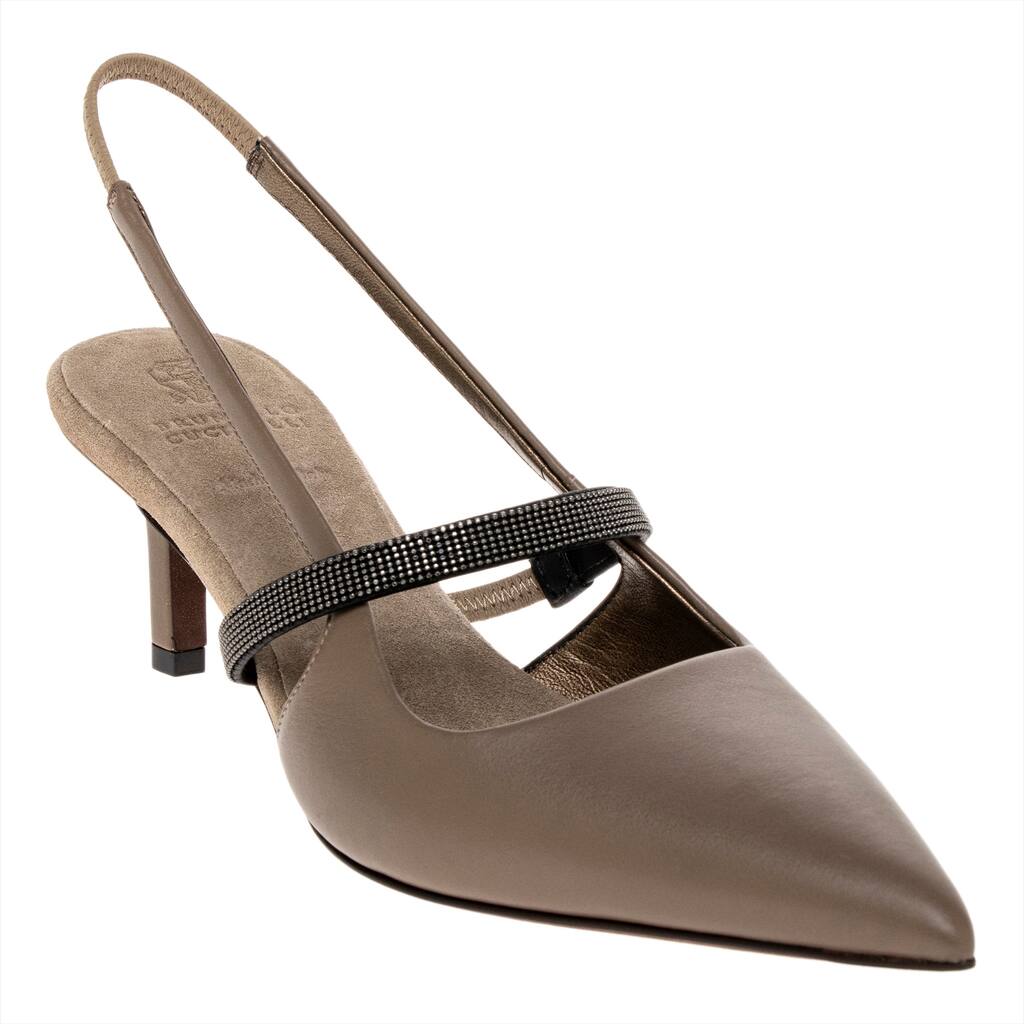 Brunello Cucinelli Nappa Leather City Heels