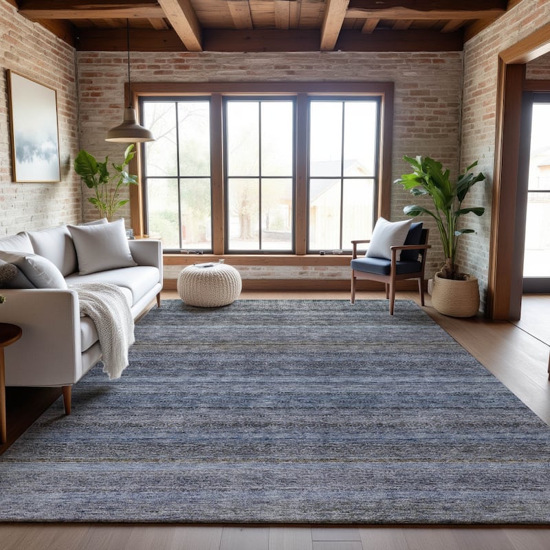 Premium Washable Super Soft Ombre Tribal Mayfield Rug - Blue - 5' x 7'6"