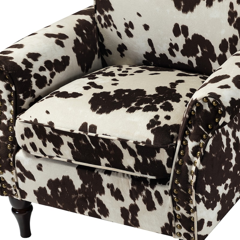 Nyctelius Nailhead Trim Traditional Accent Armchair with Rolled Arms by HULALA HOME