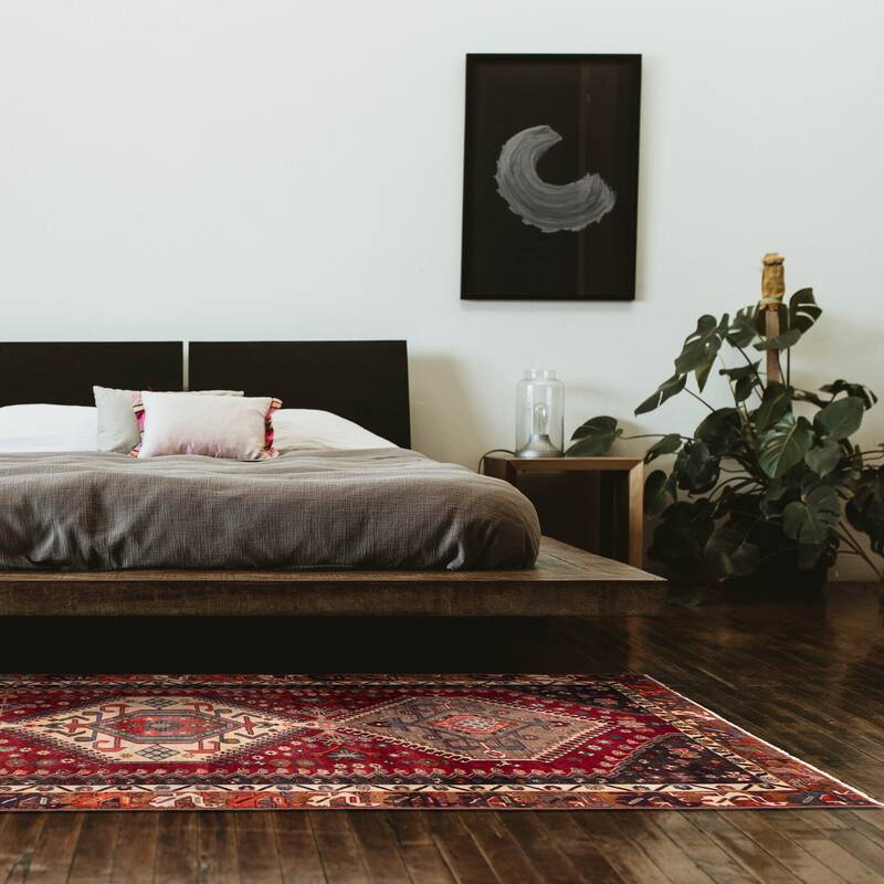 ECARPETGALLERY Hand-knotted Konya Anatolian Red Wool Rug - 4'9 x 9'4