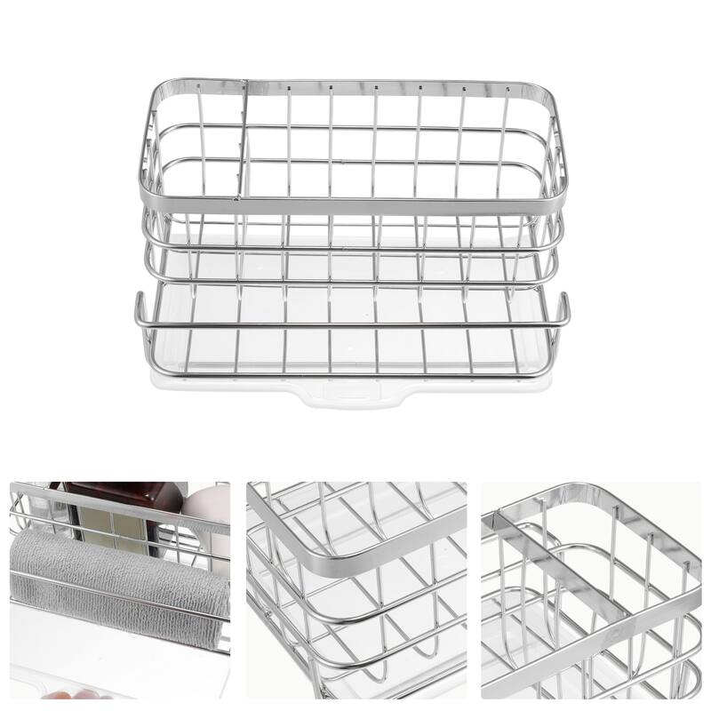 Stainless Steel Sink Caddy Organizer Sink Caddy 8.07"x5.90"x3.98"