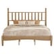 preview thumbnail 14 of 25, Queen Size Wood Platform Bed with Gourd Shaped Headboard, Retro Style Platform Bed with Wooden Slat Support, White
