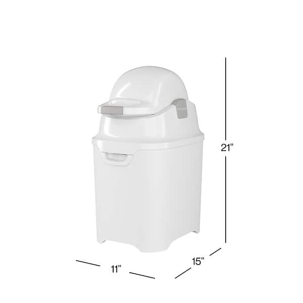 dimension image slide 0 of 3, Foundations Mini Diaper Pail