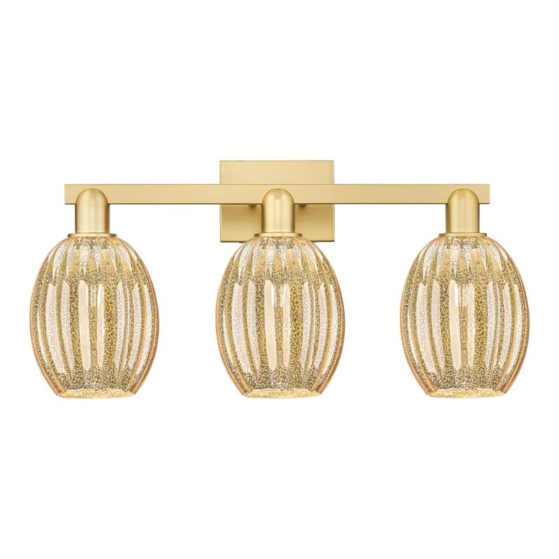 Innovations Lighting 716-3W-13-26 Preston Vanity Preston 3 Light 26" - Satin Gold / Mercury