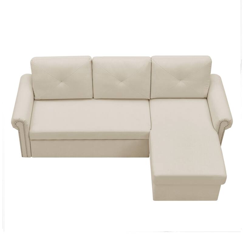83" L-Shape Sectional Sofa with Storage Chaise