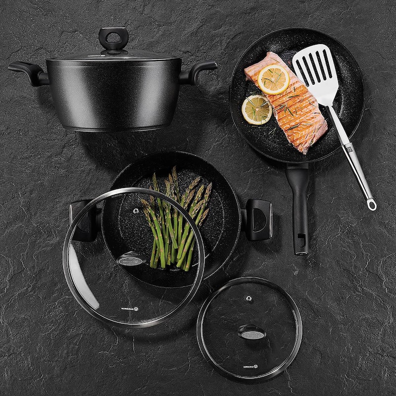 2.4 Liter Aluminum Nonstick Frypan in Black