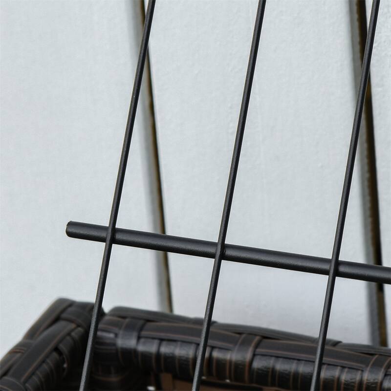 Outsunny Raised Garden Bed,Elevated Planter Box w/Rattan Wicker Look