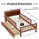 preview thumbnail 42 of 74, Safe Kids Bed Platform Bed Twin Size Wood Bed Frame with Storage Headboard and 2 Drawers Under, 3-Side Guardrails for Boys Girls