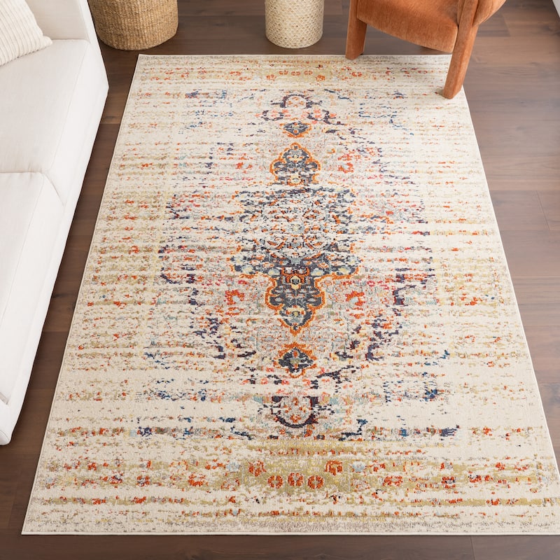 Nuloom Distressed Persian Sarita Area Rug - 4' x 6' - Sand