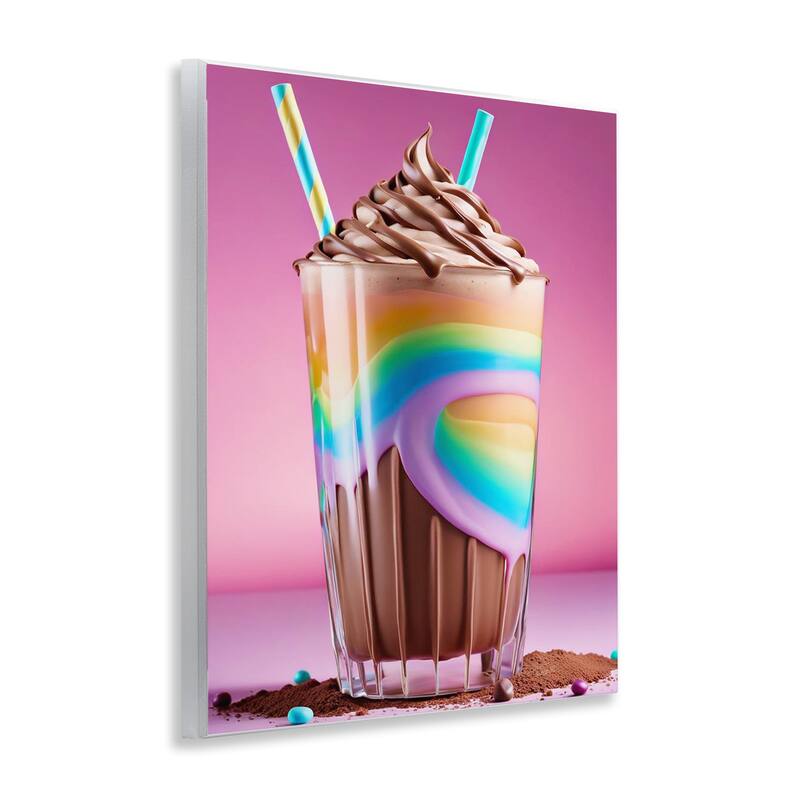 Stupell Rainbow Hued Milkshake Wall Plaque Art Design By Tabz Jones