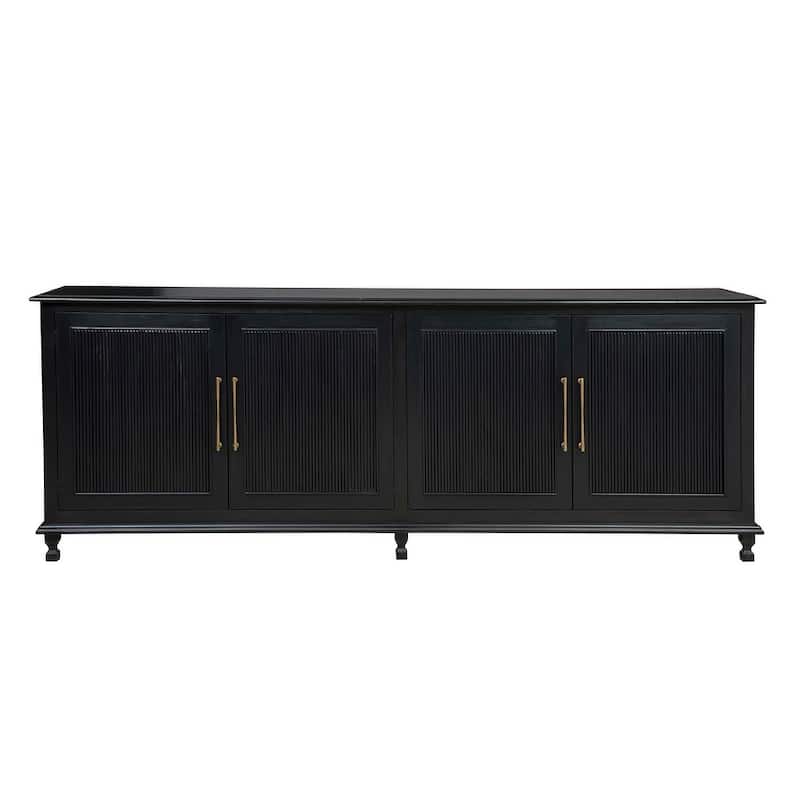 Furniture Classics Solid Wood Margot Sideboard Buffet Server - Black