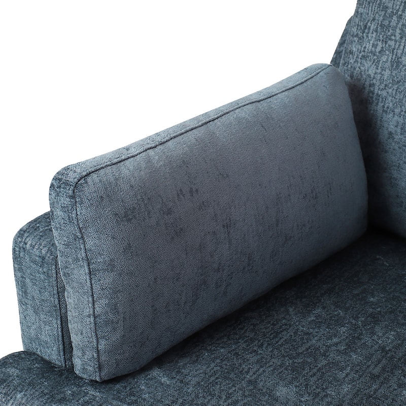 Oversized T-Cushion Accent Chair with Floating Armrest Pillows by Harper&Bright Designs