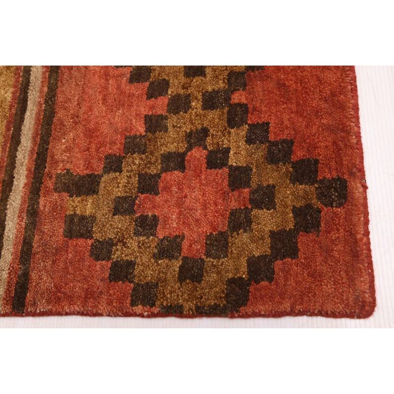 ECARPETGALLERY Hand-knotted Kathmandu Copper Wool Rug - 2'7 x 7'8