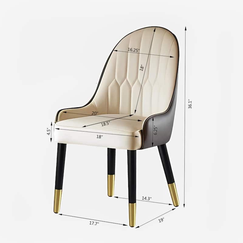 Modern Faux Leather Dining Chair Set of 2