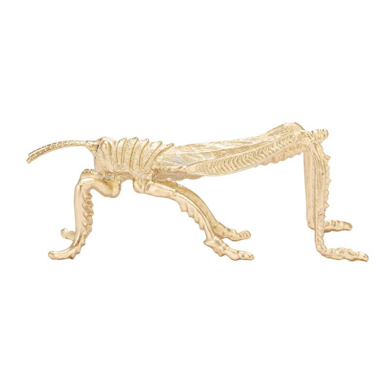 Pewter Grasshopper Accent Figurine - 5.88"L x 2.25"W x 1.88"H