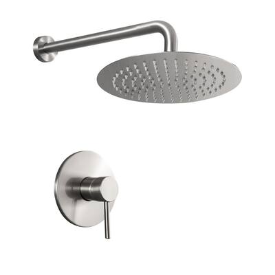 CLihome 1-Spray Patterns 10 in.Shower Head Wall Mounted Fixed Shower Head