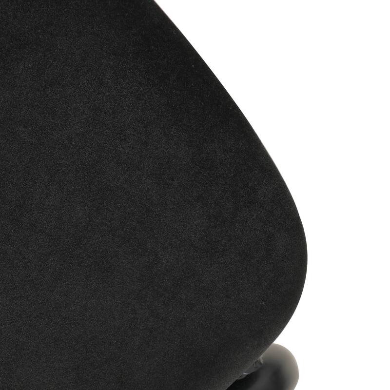 LeisureMod Ervilla Bar Stool with Black Powder Coated Steel Frame Set of 2 - 37"