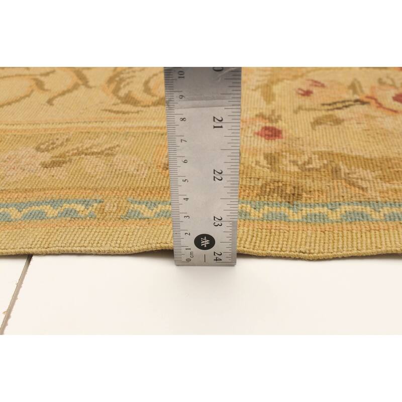 ECARPETGALLERY Flat-Weave Dynasty Khaki Cotton Tapestry Kilim - 2'11 x 4'8