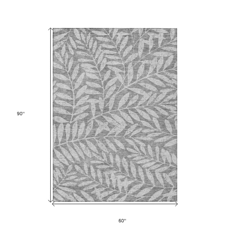 HomeRoots Floral Transitional Rectangle Outdoor Rug