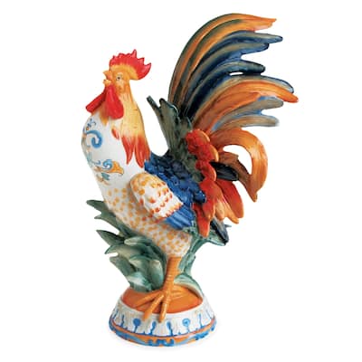 Fitz and Floyd 14-in Ricamo Rooster Figurine - 14-inch