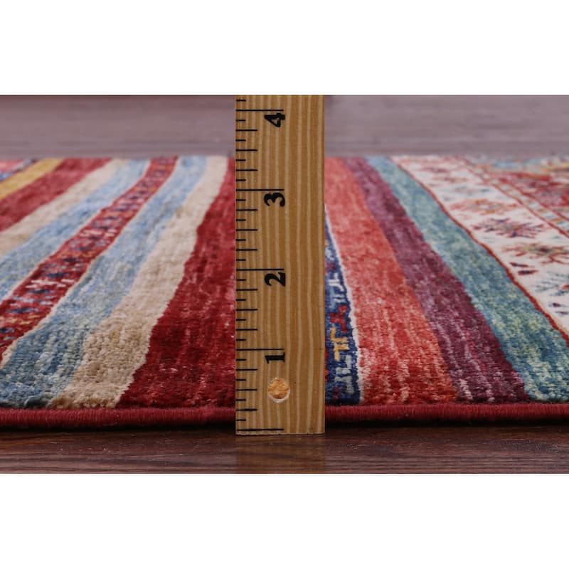 Golden Nile Khorjin Persian Gabbeh Hand Knotted Wool Rug - 3' 3" X 4' 10"