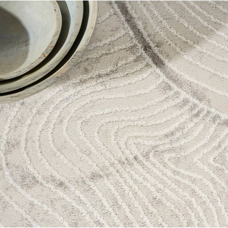 Calvin Klein CK029 Captivating Indoor only Ivory Contemporary Area Rug