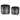 IH Casa Decor Ceramic Round Planters Black Diamond Set Of 2